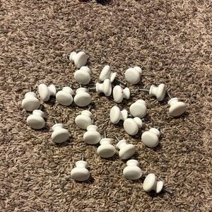 White Cabinet Knobs Set